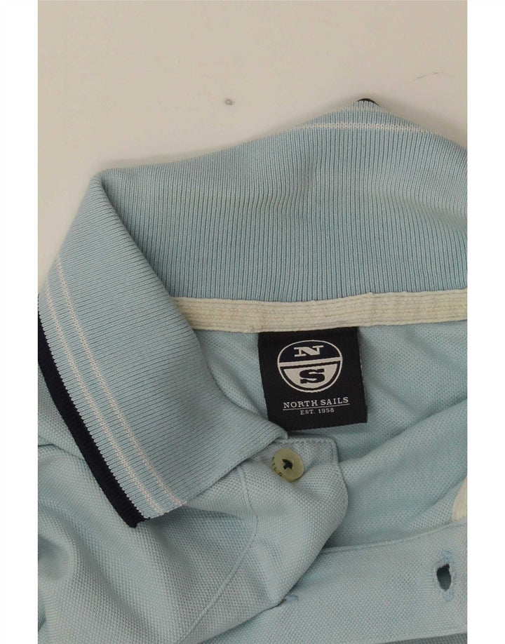 Tricou polo North Sails pentru bărbați, bumbac albastru mic