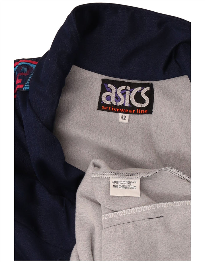 Jachetă de top pentru trening grafic Asics pentru femei IT 42 Poliamidă albastru bleumarin mediu