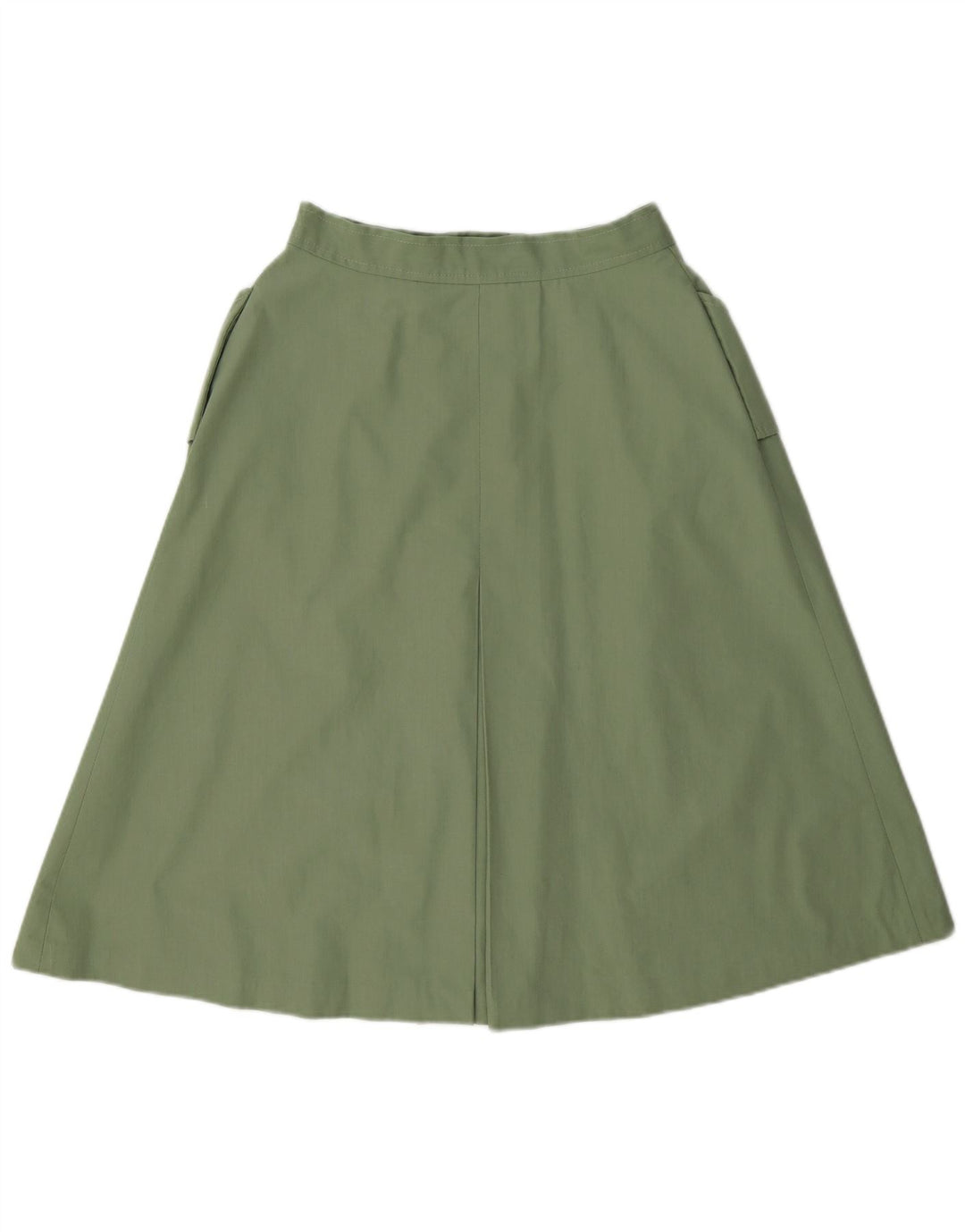 Fusta de damă vintage în formă de A Mic W26 Poliester verde