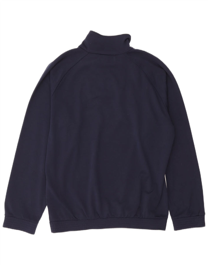 Pulover pentru bărbați KAPPA, cu fermoar, cu gât, XL, poliester color-bloc, albastru bleumarin