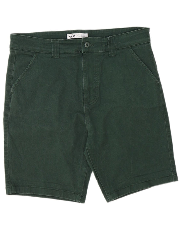 Pantaloni scurți chino pentru bărbați Zara EU 42 Large W32 Green Bumbac