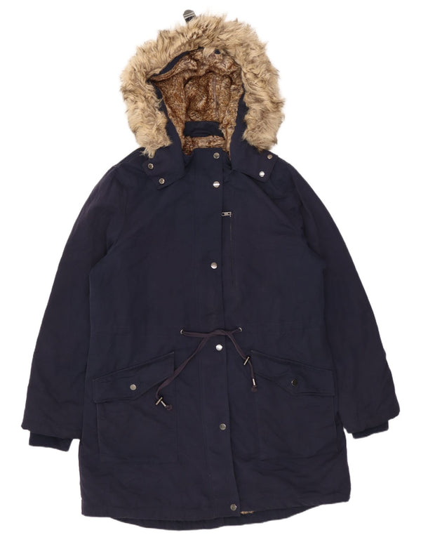 Jachetă parka supradimensionată pentru femei Marks & Spencer UK 14 mare bleumarin