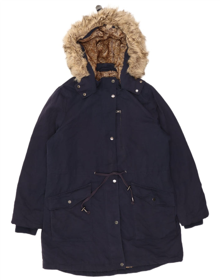 Jachetă parka supradimensionată pentru femei Marks & Spencer UK 14 mare bleumarin