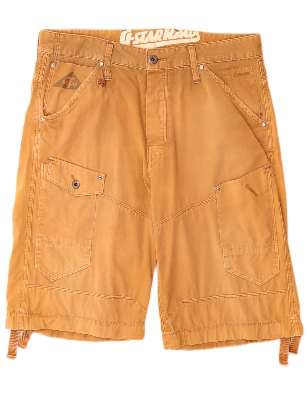 Pantaloni scurti cargo grafic G-Star pentru bărbați W34, bumbac mare, bej