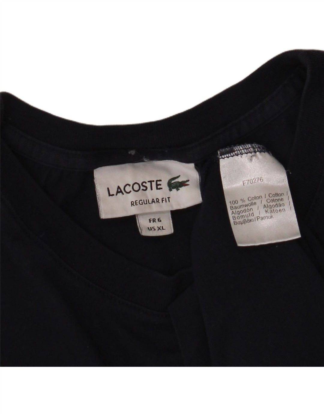Tricou LACOSTE pentru bărbați, cu croiala normală, top Mărimea 6 XL, bumbac bleumarin