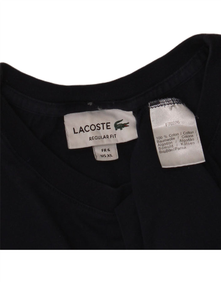 Tricou LACOSTE pentru bărbați, cu croiala normală, top Mărimea 6 XL, bumbac bleumarin