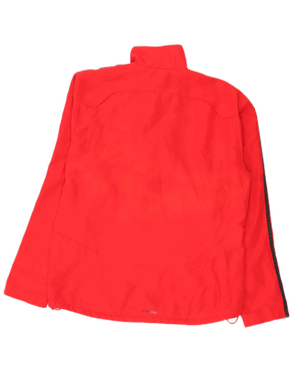 Jachetă de ploaie Climacool pentru bărbați Adidas UK 40, mare, roșu, poliester color bloc