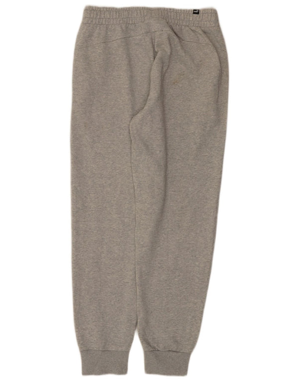 Pantaloni de trening Puma pentru bărbați Joggeri din bumbac cu pete gri medii