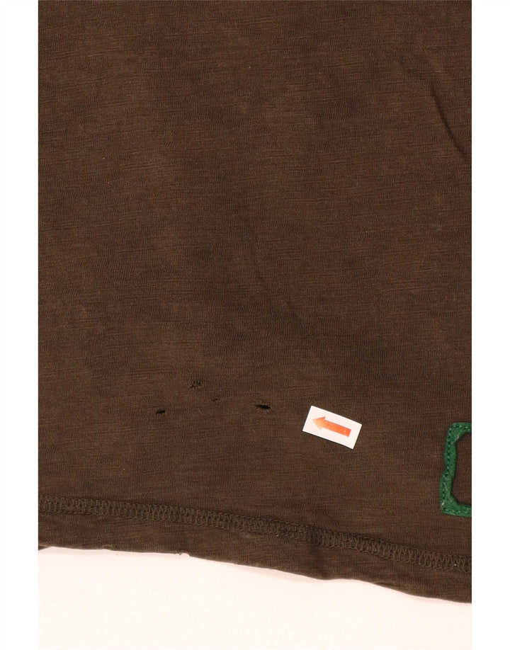 Tricou grafic pentru bărbați Gas Top din bumbac maro mediu