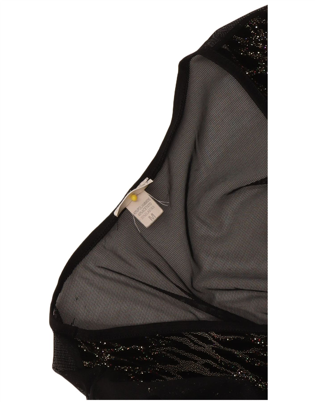 Tricou Yamamay pentru femei cu mânecă lungă See Through UK 12 Medium Black Striped