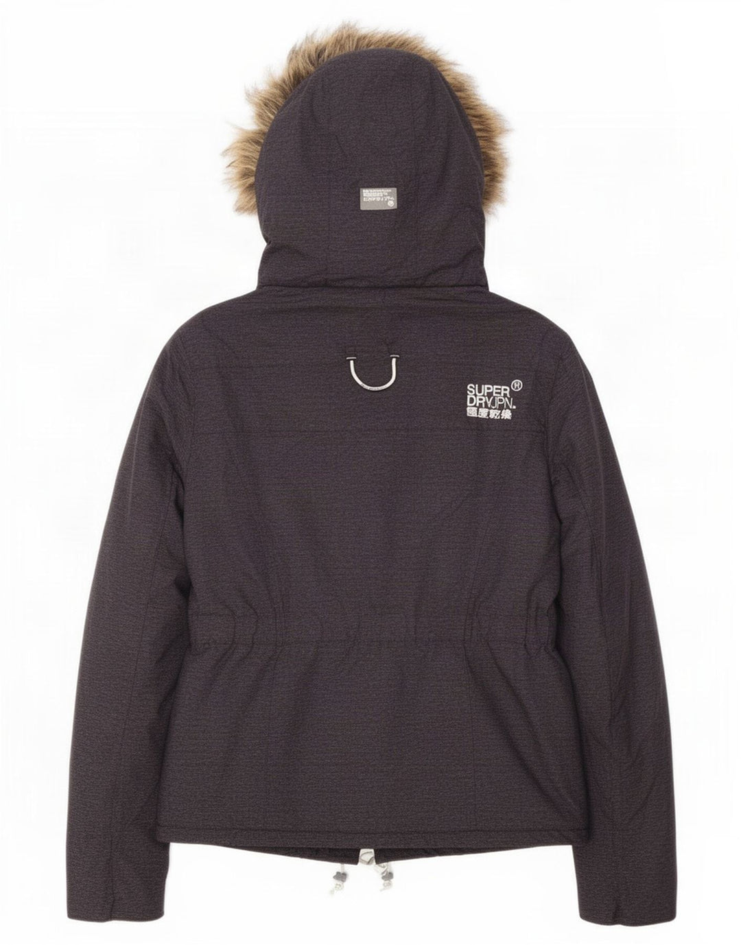 Jachetă Windbreaker pentru femei cu glugă Superdry UK 12 Medium Gri Poliester