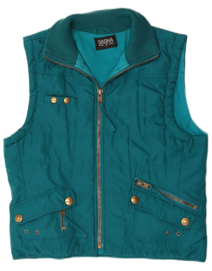 Gilet căptușit supradimensionat pentru femei SASHA UK 8 Small Blue Poliester