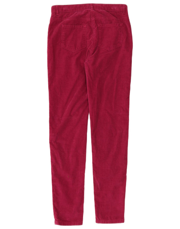 Pantaloni drepti din velur pentru femei Hobbs UK 8 Small W28 L30 bumbac roz