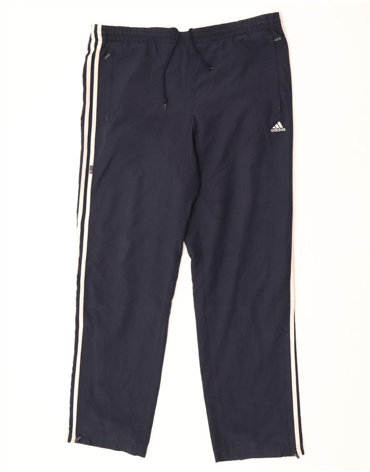 Pantaloni de trening Adidas pentru bărbați, poliester mediu bleumarin