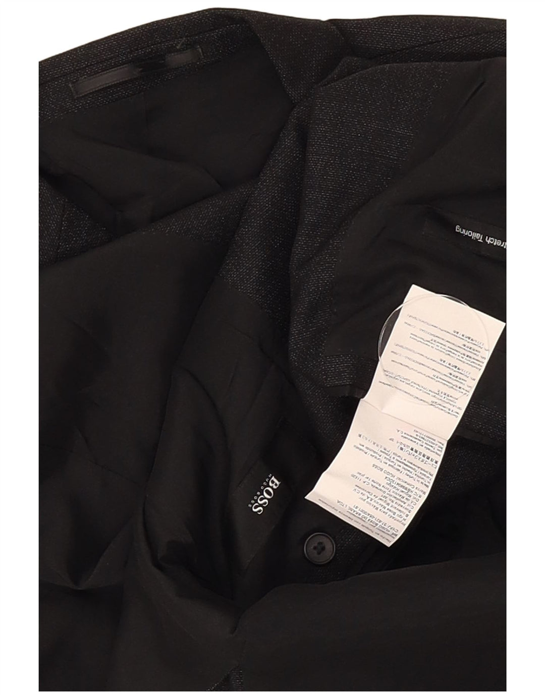 Jachetă pentru bărbați Hugo Boss cu 2 nasturi, UK 50, lână virgină mare, neagră