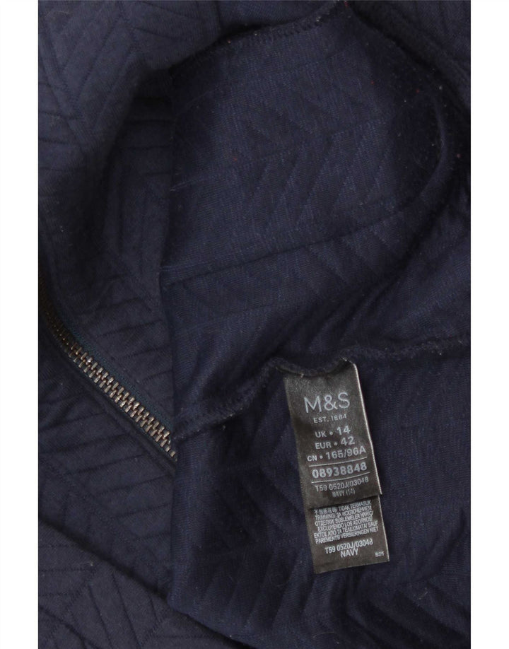Marks & Spencer pentru femei Blazer Jacket UK 14 Medium Bleumarin Poliester