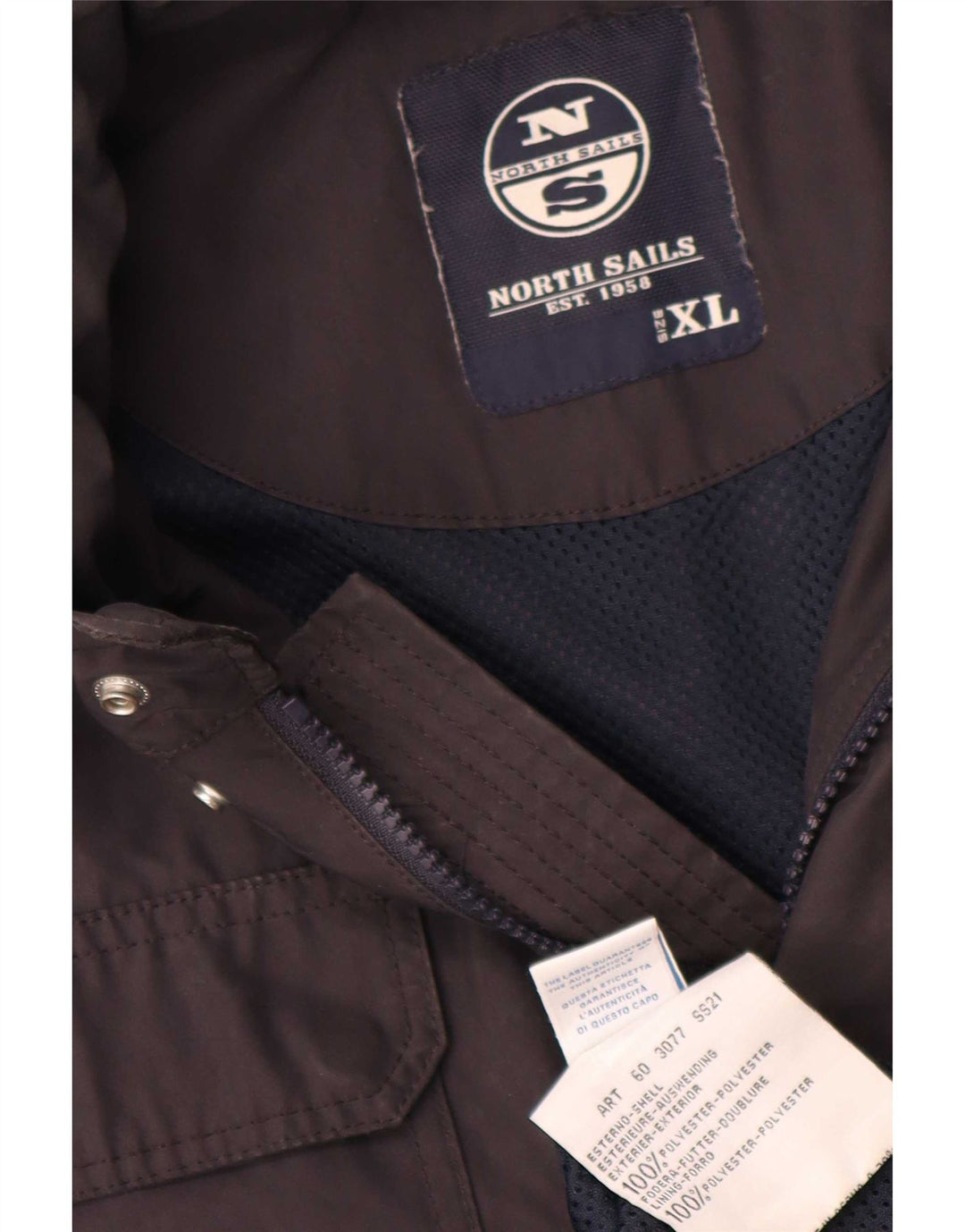 Jachetă cu glugă pentru bărbați North Sails UK 42 XL poliester bleumarin