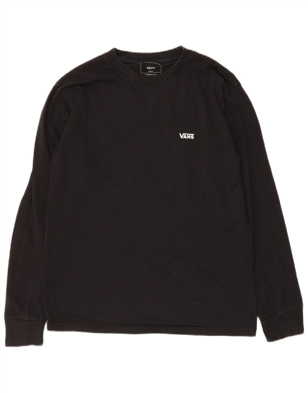 Vans pentru bărbați Classic Fit Top cu mânecă lungă, mic, negru, bumbac