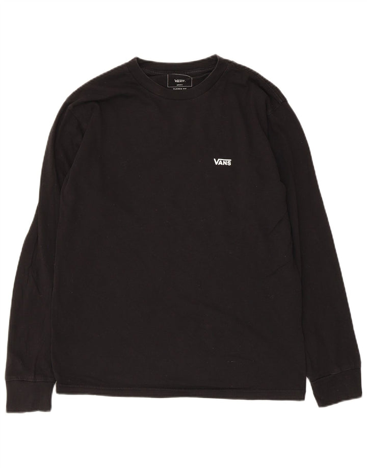 Vans pentru bărbați Classic Fit Top cu mânecă lungă, mic, negru, bumbac