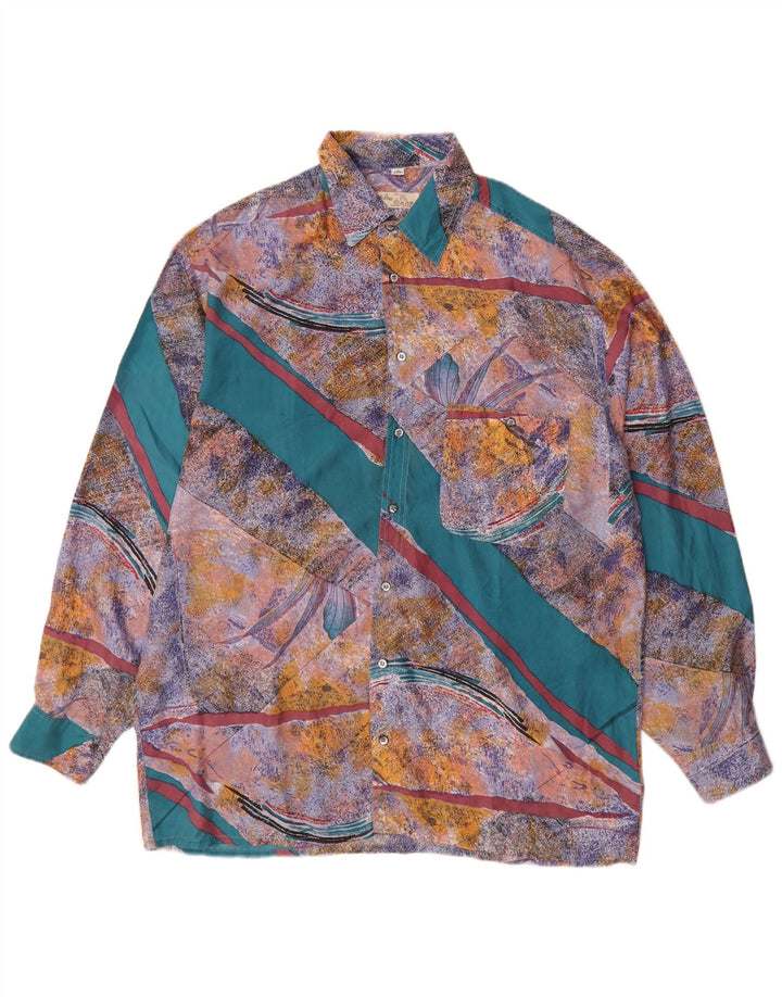 Cămașă pentru bărbați Angelo Litrico cu model abstract Mărimea 41/42 mare multicoloră