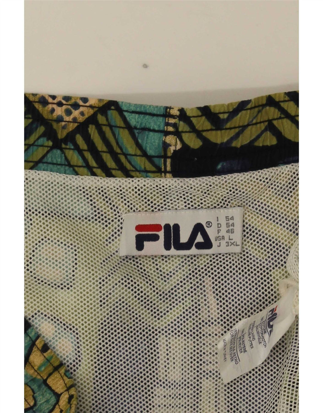 Pantaloni scurți de înot Fila pentru bărbați, mari, multicolore, geometrice, bumbac