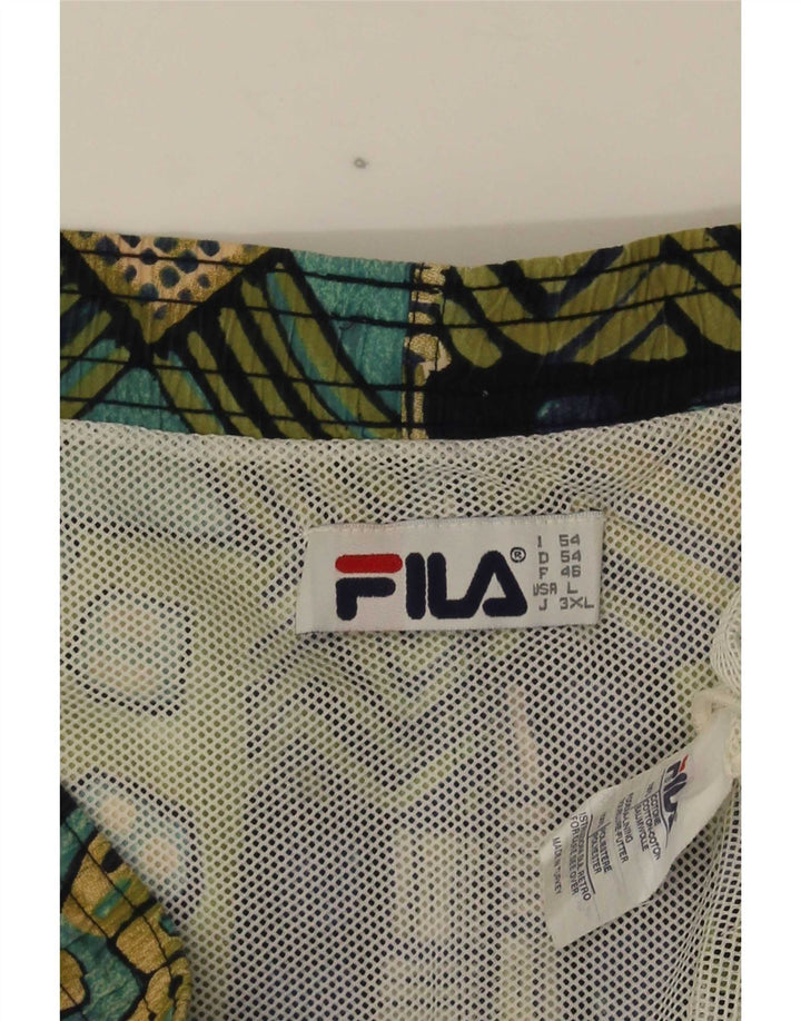 Pantaloni scurți de înot Fila pentru bărbați, mari, multicolore, geometrice, bumbac