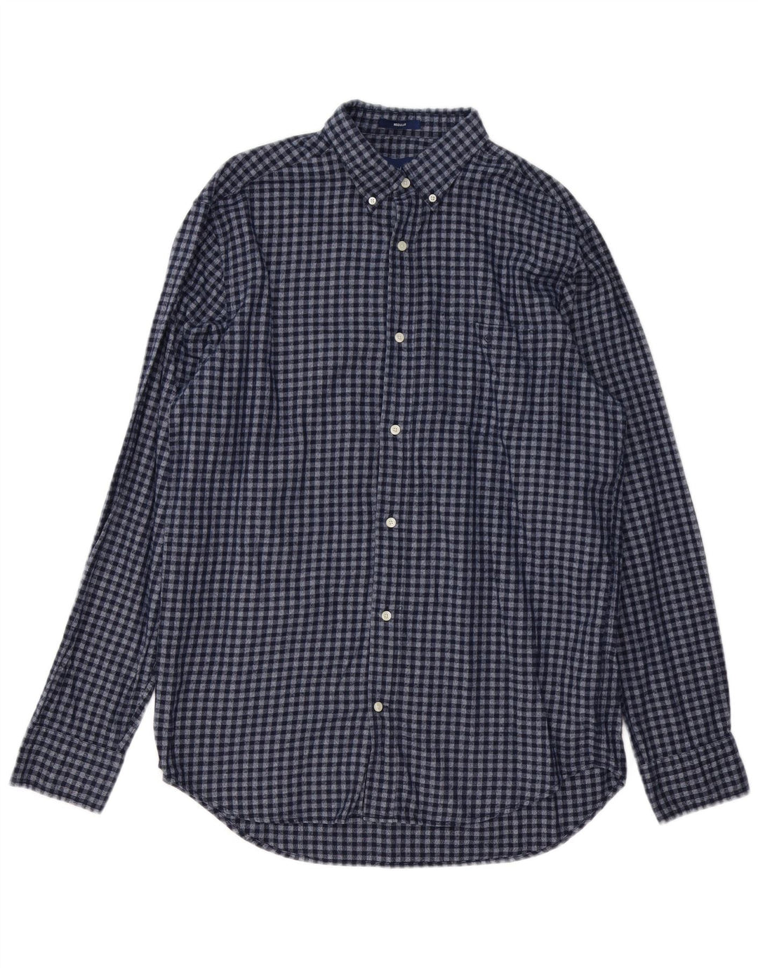 Cămașă de flanel pentru bărbați GANT Mărimea 41/42 16 1/2 mare, albastru marin Gingham