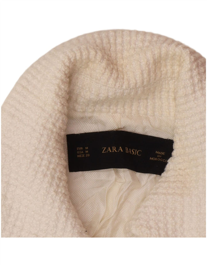 Blazer pentru femei Zara, cu 1 nasture, UK 12 Medium White