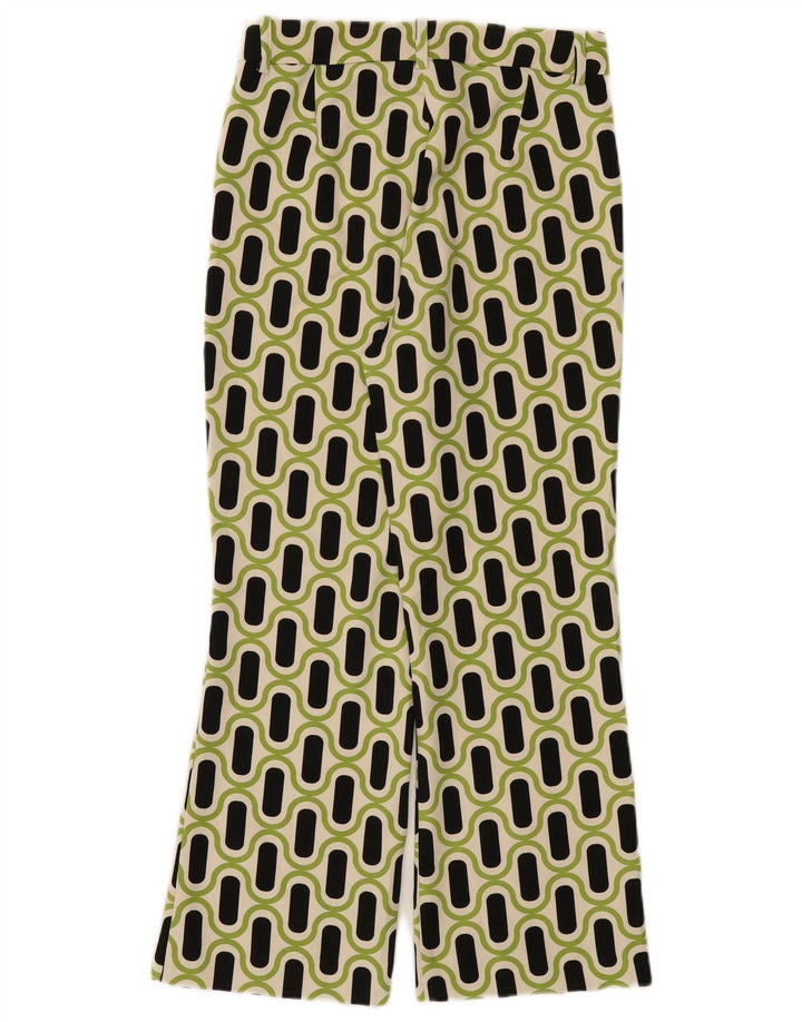Pantaloni casual pentru femei Bootcut Zara Mediu L28 L26 Verde Geometric
