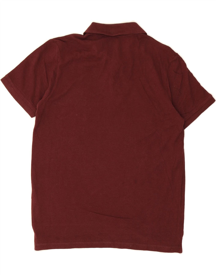 JACK & JONES Mens Polo Shirt Medium Burgundy Cotton Vintage Jack & Jones and Second-Hand Jack & Jones from Messina Hembry 