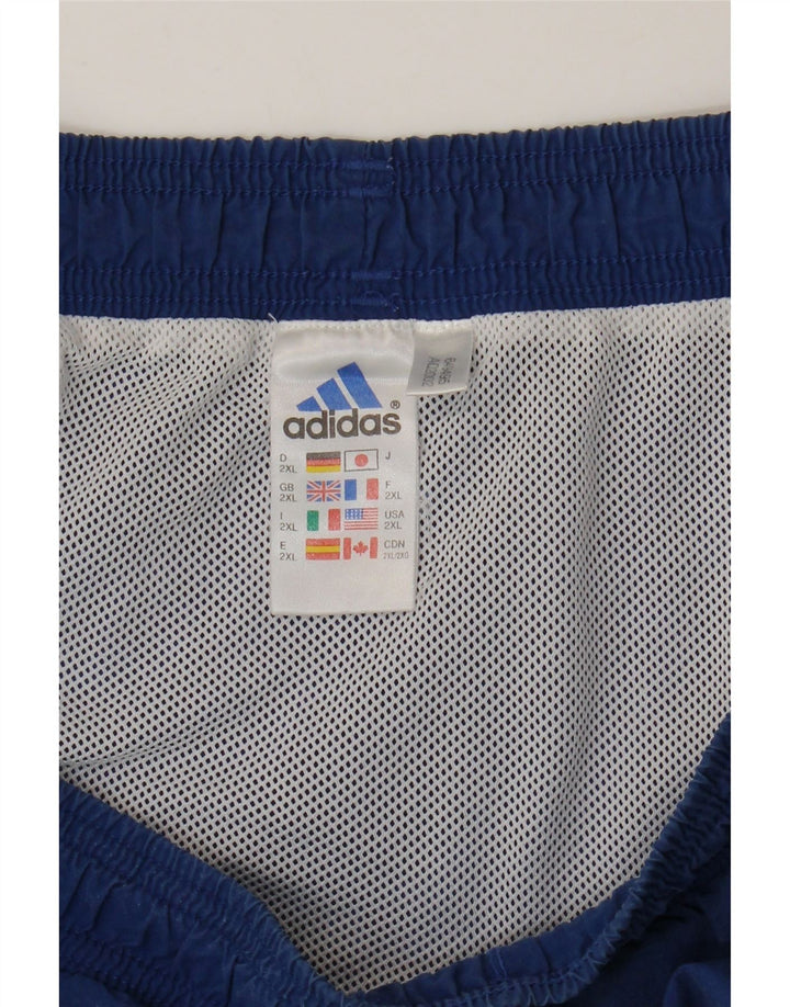 Pantaloni scurți sport grafic ADIDAS pentru bărbați 2XL, albastru, poliamidă color bloc