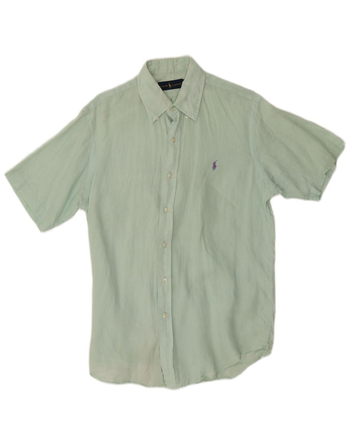 Cămașă cu mânecă scurtă pentru bărbați Ralph Lauren, in verde mediu