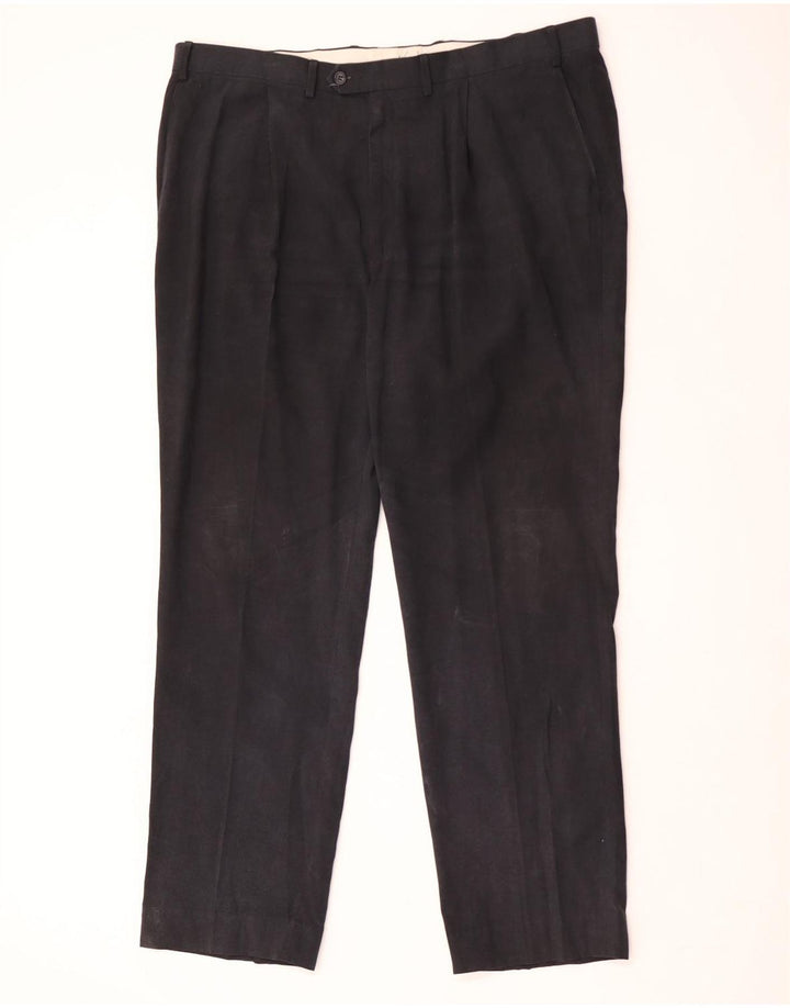 Pantaloni de costum pentru bărbați Marks & Spencer L42 L33 bleumarin Lyocell