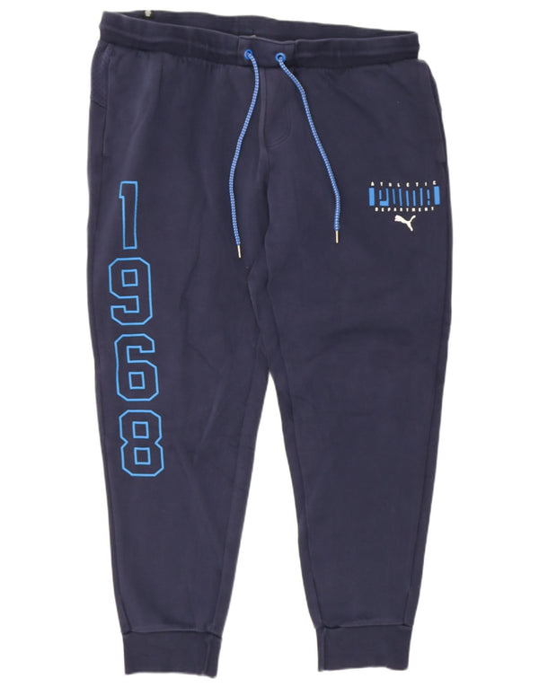 Pantaloni de trening Puma Graphic pentru bărbați Pantaloni de jogging 2XL Bumbac bleumarin