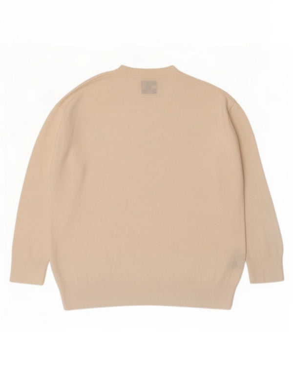 Pulover Massimo Dutti pentru bărbați, cu gât crew, XS, din viscoză alb