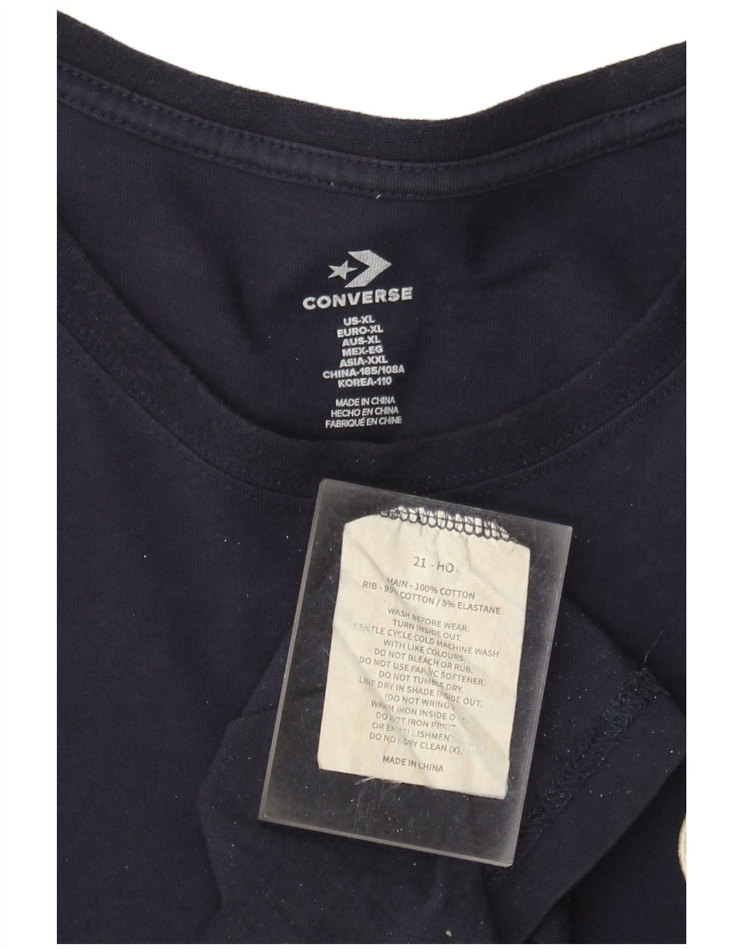 Tricou Bărbați CONVERSE Top XL Bleumarin Bumbac