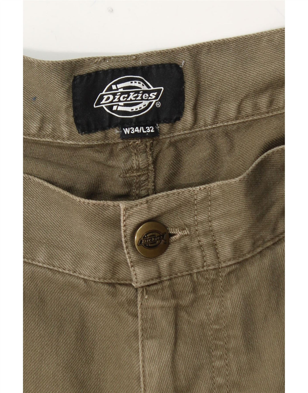 DICKIES Pantaloni drepti pentru bărbați cargo W34 L32 bumbac kaki