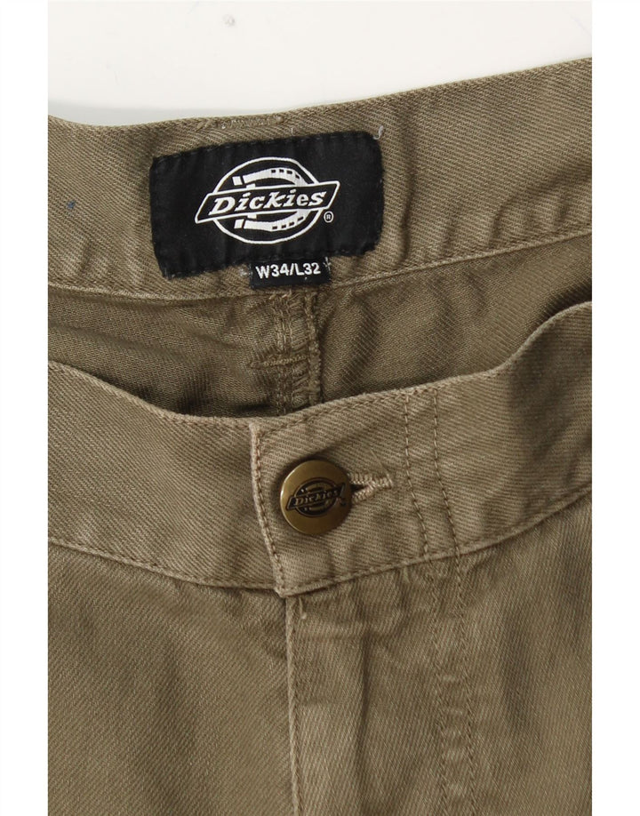 DICKIES Pantaloni drepti pentru bărbați cargo W34 L32 bumbac kaki