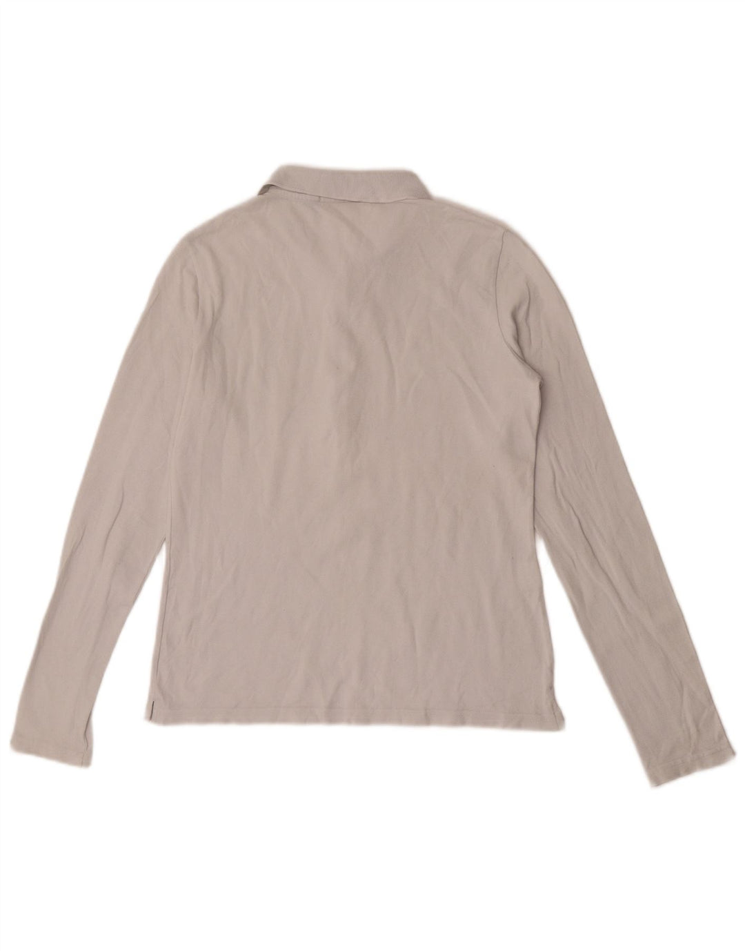 Tricou polo Lacoste cu mânecă lungă pentru femei, mărimea 40, bumbac alb mediu