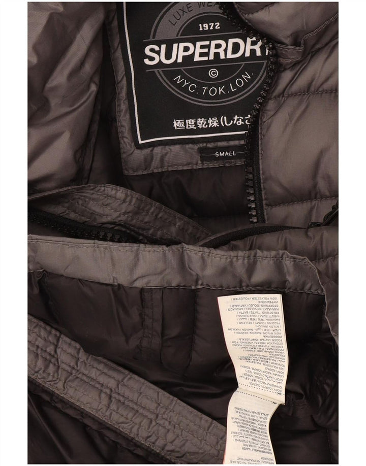 Gilet căptușit pentru femei Superdry UK 10 Small Gri Poliester