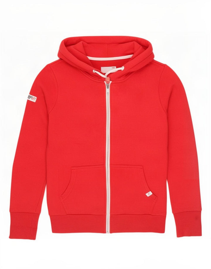 Pulover Superdry pentru damă, cu fermoar, poliester roșu, UK 10