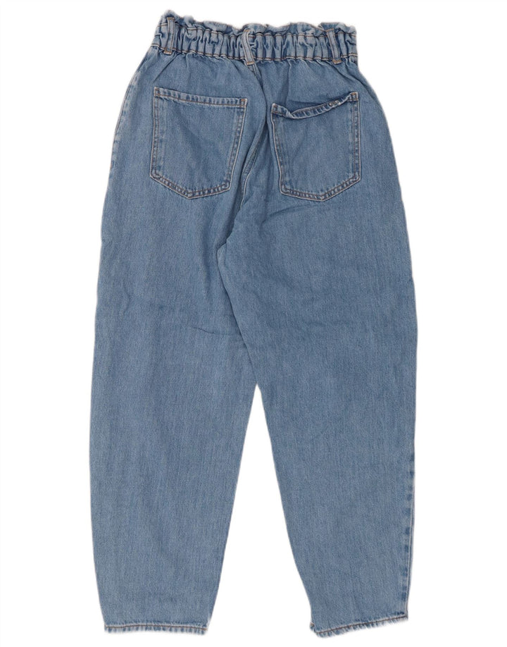 Blugi cu talie înaltă ZARA pentru femei, crop, cu talie înaltă, EU 38 Mici W28 L25 Albastru