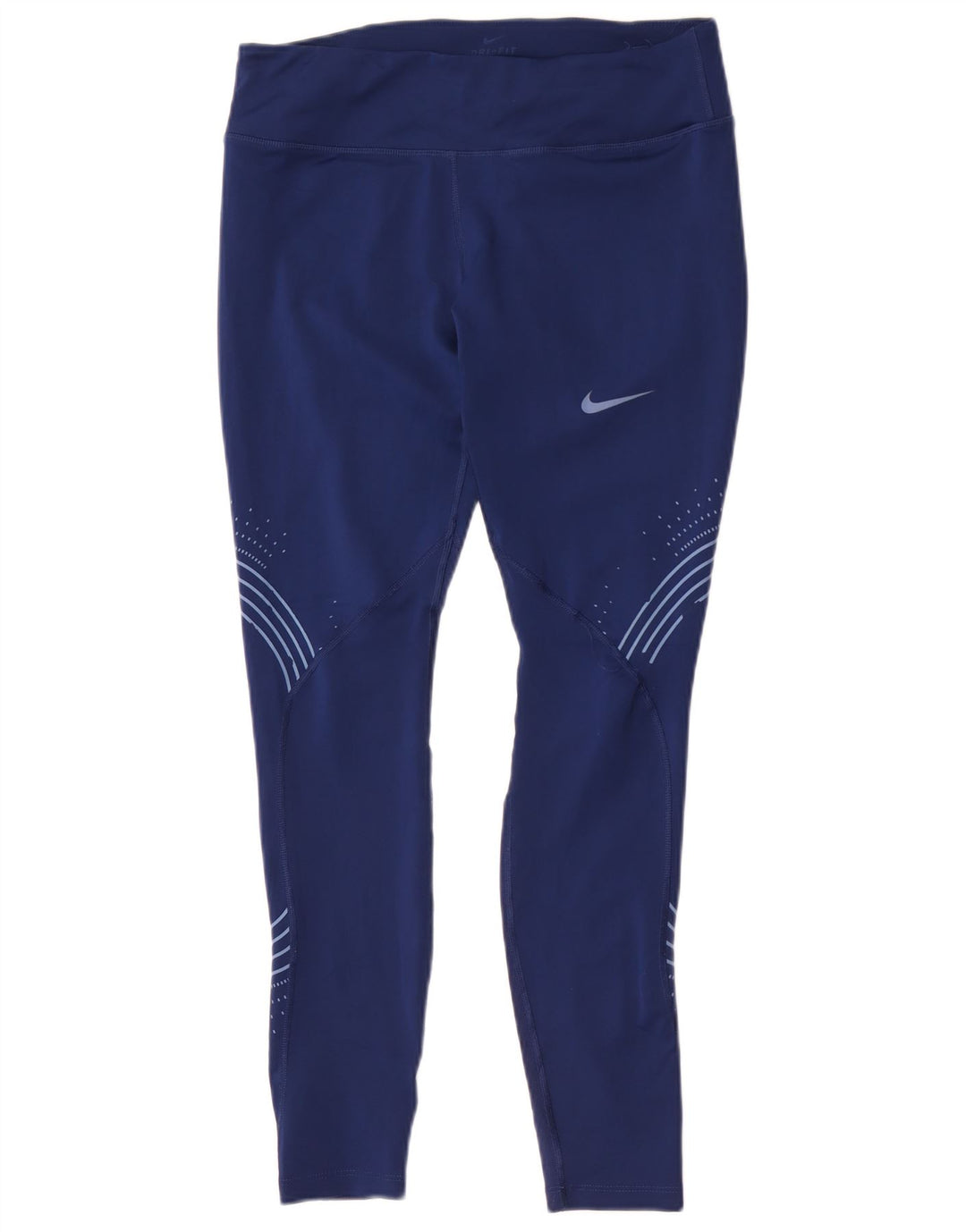 Leggings Nike Dri Fit pentru femei Marea Britanie 14 Poliester geometric geometric albastru bleumarin