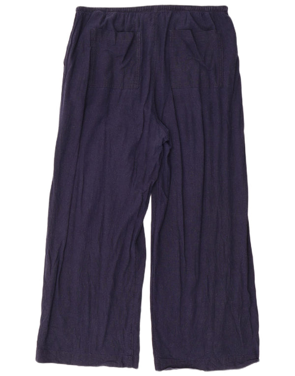 Pantaloni pentru femei cu talie înaltă Marks & Spencer UK 18 XL W40 L29 bleumarin