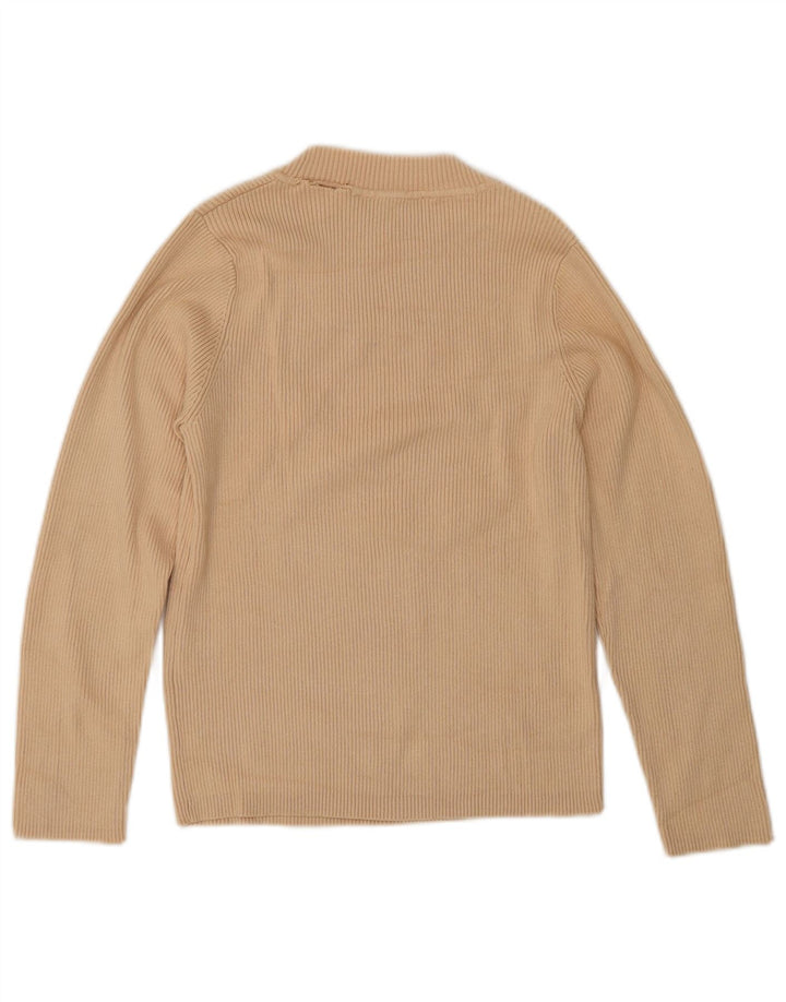 Crop Top pentru femei Zara mânecă 3/4 UK 12 Medium Bej