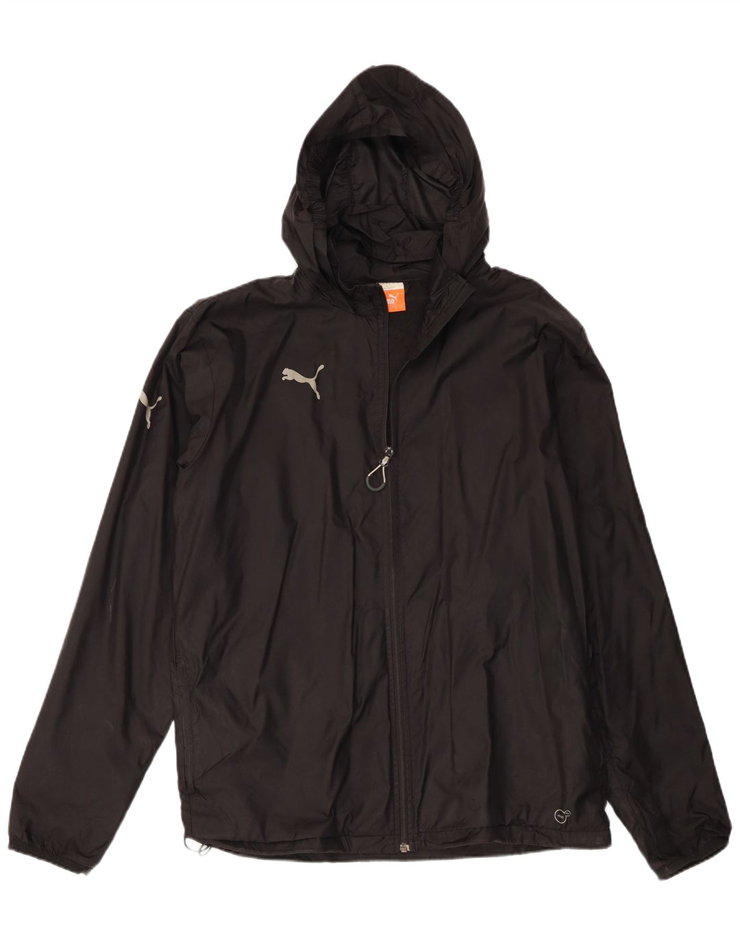Jachetă de ploaie cu glugă Puma pentru bărbați UK 40, mare, negru, nailon