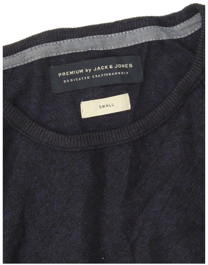Jack & Jones Top pentru bărbați cu mânecă lungă, mic, albastru, bumbac