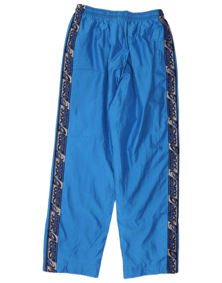 Pantaloni de trening grafic Asics pentru bărbați, albastru mediu, poliester color bloc