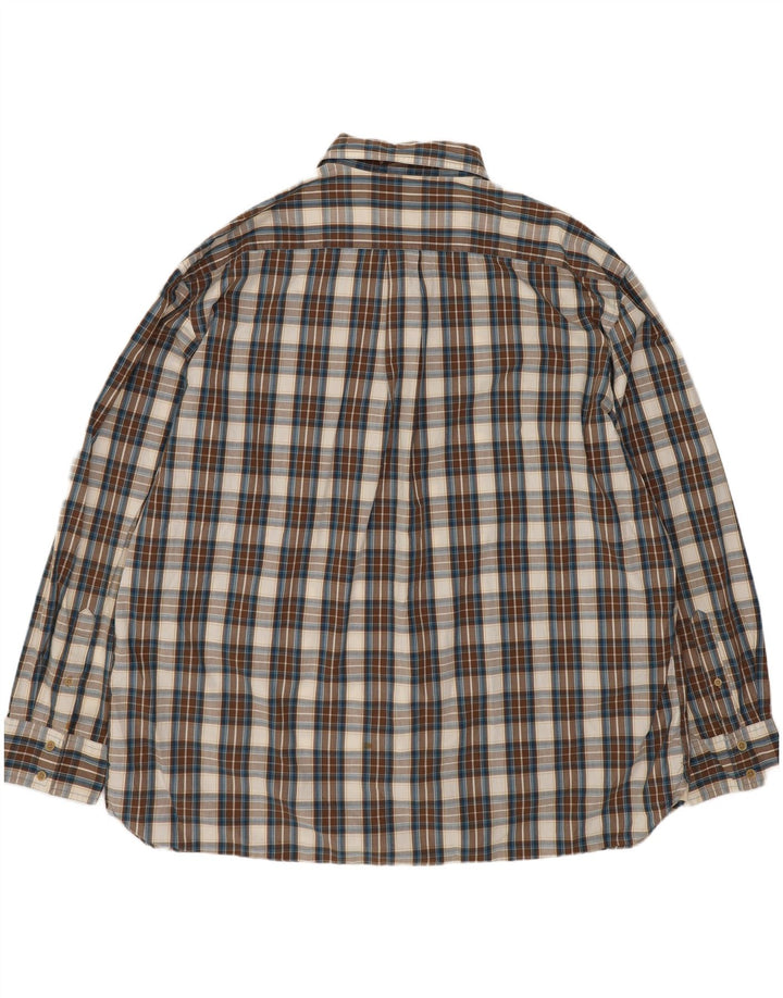 Cămașă pentru bărbați Timberland 2XL, bumbac cu carouri maro