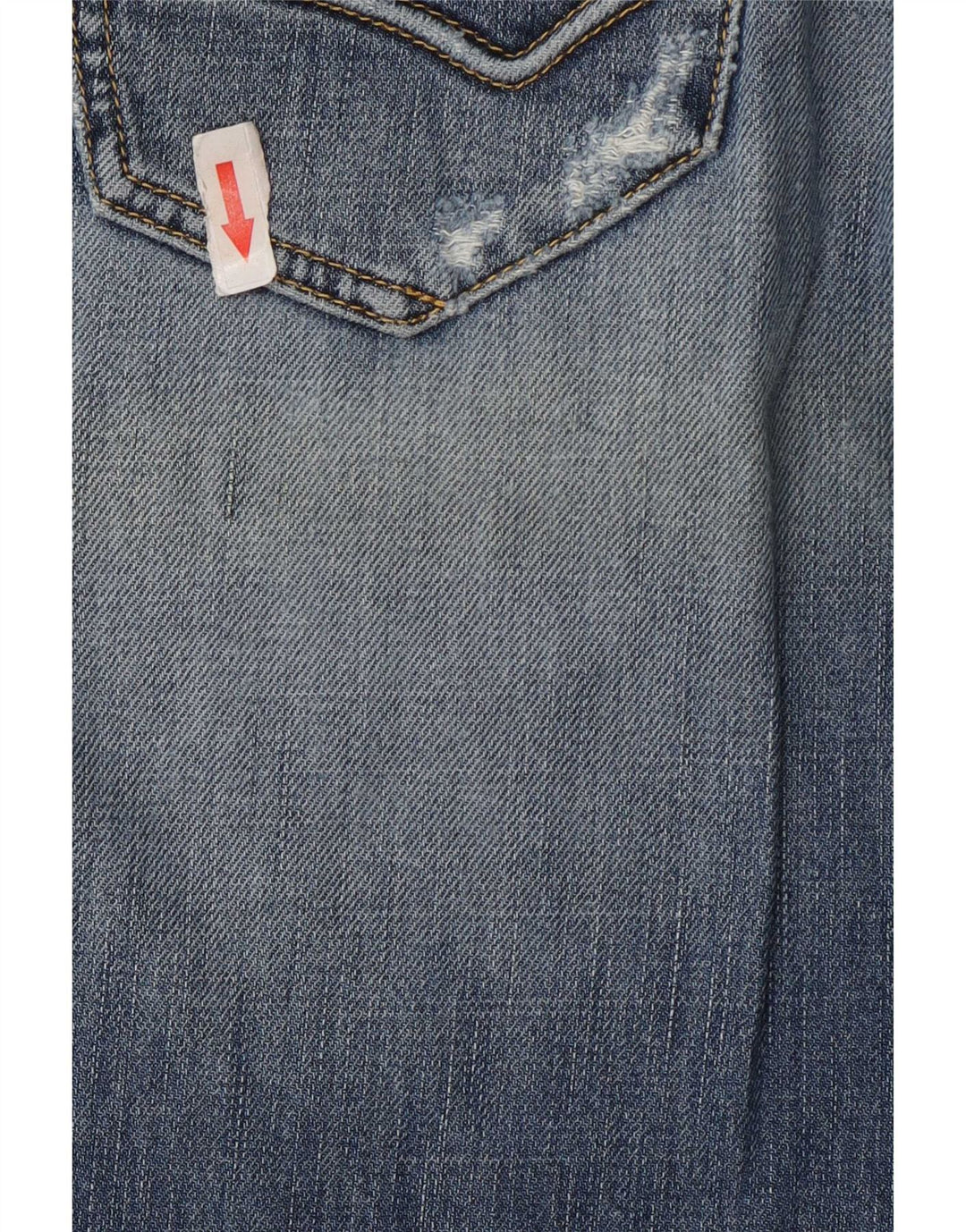 Blugi drepti distressed pentru femei Gas W30 L30 bumbac albastru